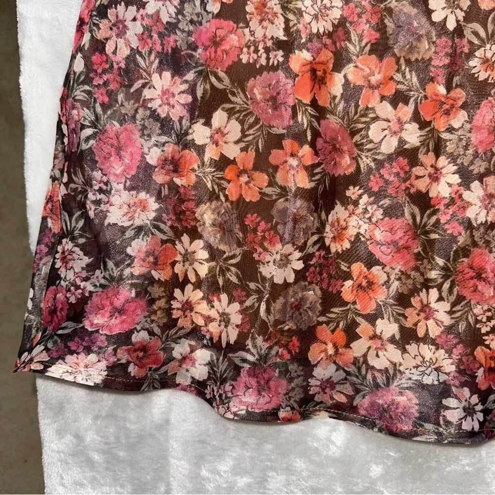 LOST + WANDER women's size small floral boho shimmery maxi skirt NWT - Picture 6 of 8